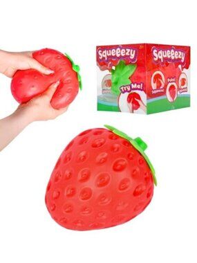 RARE! 🌟 NEW 🍓 Sunny Days Jumbo Squeezy Strawberry Squishy 🌟